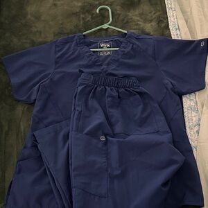 Wink Navy Blue Scrub Set XL